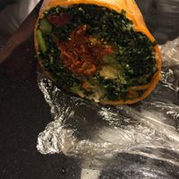 South of the Border Wrap (already ate half of it) at Tassili's Raw Reality in Atlanta