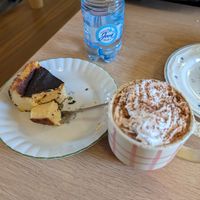 Cheesecake and hot chocolate at Crush in Krakow