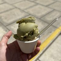 Pistachio and peanut butter   at Veganista Ice Cream MQ in Vienna