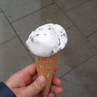 stracciatella in cone (i think it was 2,50€) at Veganista Ice Cream MQ in Vienna