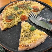 Delicious vegan pizza   at Esperança.Eco in Rio De Janeiro