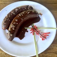 Chocolate covered bananas   at La Nutria Vegana in San Jose