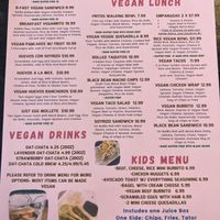 Vegan menu   at Canelitas Horchateria & Coffeehouse in Port St Lucie