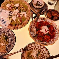 Broccoli Pizza and vegan pasta 🍝   at Gloria in London