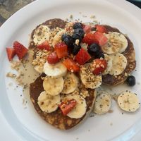 Vegan pancakes   at Oliver's Village Cafe  in North West London