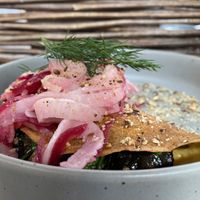 Chickpea omelette   at Karma and Crow in Brooklyn Park