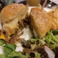 Black pepper duo pulled mushroom burger at Roots in Johor Bahru