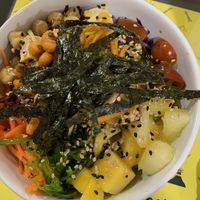 Vegan poke bowl   at Azorean Poke in Sao Miguel