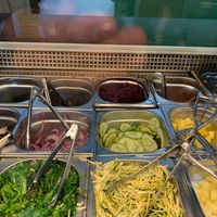 Fruits & veg for build your own bowls   at Azorean Poke in Sao Miguel