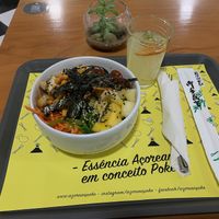 Poke bowl & juice   at Azorean Poke in Sao Miguel