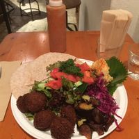 Falafel plate (1800yen) at Kuumba du Falafel in Tokyo