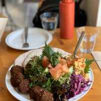 Falafel plate at Kuumba du Falafel in Tokyo