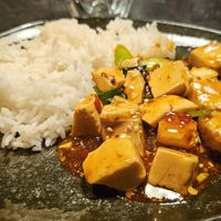 Vegan mapo tofu at Tien-Tsin in Gothenburg