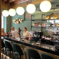 What a great setting to enjoy delicious vegan food! at Velada in Barcelona