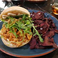 Pulled heura burger at Velada in Barcelona