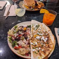 Quesadilla and Choriburger at Velada in Barcelona