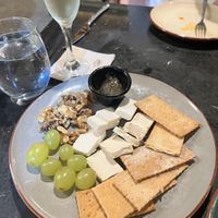 The cheese board. We think one was just VioLife’s Feta (which we like but would expect home made, might be wrong) the other Bree cheese was very nice and creamy!  at Velada in Barcelona