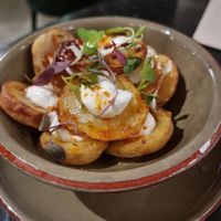 Papas bravaa at Velada in Barcelona