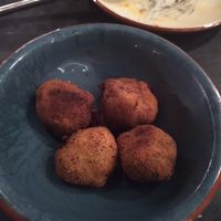 Fried mushroom croquettes at Velada in Barcelona
