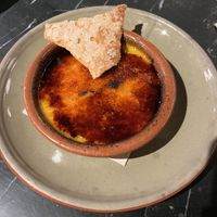 Insane vegan crème brûlée 😋  at Velada in Barcelona