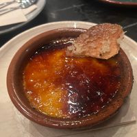 Crème Brûlée delicious and coconut creamy.  at Velada in Barcelona