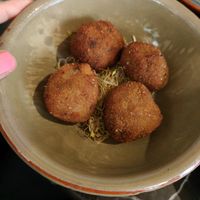 Croquetas de setas, the only worthy at Velada in Barcelona