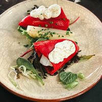 Cream cheese peppers #Veganuary at Velada in Barcelona