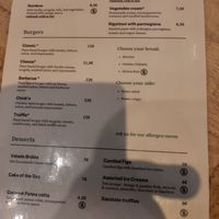 Menu page 2 at Velada in Barcelona