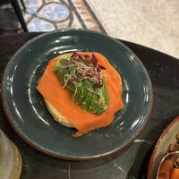 Salmon toastie  at Velada in Barcelona