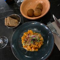 No Salmon Tartare & House Croquettes at Velada in Barcelona