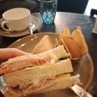 Close up of the Club Sandwich 🥪 very filling and yummy! at Velada in Barcelona