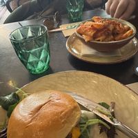 Burger and rigatoni   at Velada in Barcelona