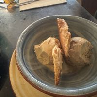 Pistachio and hazelnut gelato. A little bland    at Velada in Barcelona