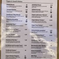 Menu as of May 26, 2026  at Velada in Barcelona