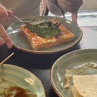Salmon avocado toast (brilliant!  at Velada in Barcelona