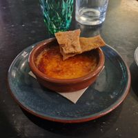 Crema catalana vegana at Velada in Barcelona
