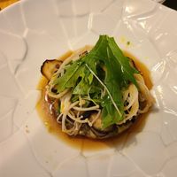 Eggplant and mushroom at Five Senses in Santorini