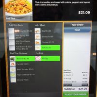 Veganize your order on the tablet  at EWR - Wabi Sabi - TC in Newark