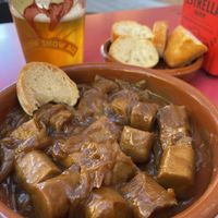 Sausages with caramelized onion  at El Celler De Martorell in Martorell