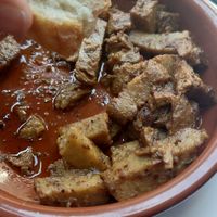 Seitan con chimichurri (buenisimo) at El Celler De Martorell in Martorell