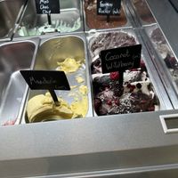 three vegan flavors  at Minted Ice Cream in Glasgow
