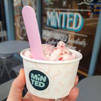Raspberry &  Coconut at Minted Ice Cream in Glasgow