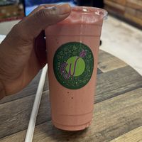build your own smoothie: cantaloupe, strawberry, almond butter, pineapple & coconut milkk  at Wadada Healthy Market & Juice Bar  in Atlanta