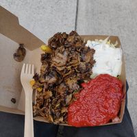 Pilze Gyros box at Vitrine Imbiss in Innsbruck