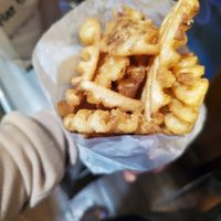 Waffle fries at Soy Boys in Toronto