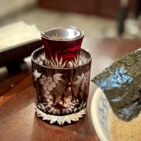 Sake  at Yakuzenshokudo Chabuzen in Tokyo