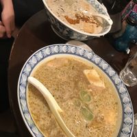 Tantan and curry ramen at Yakuzenshokudo Chabuzen in Tokyo