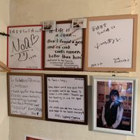 Greetings from costumers.  at Yakuzenshokudo Chabuzen in Tokyo