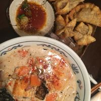 Garlic Ramen and dumplings at Yakuzenshokudo Chabuzen in Tokyo