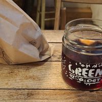 Organic sangria at Fogar do Santiso in Santiago De Compostela